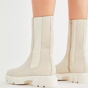 Free People Brooks Mid Calf Chelsea Boots Chalk Size 36 (US 6)